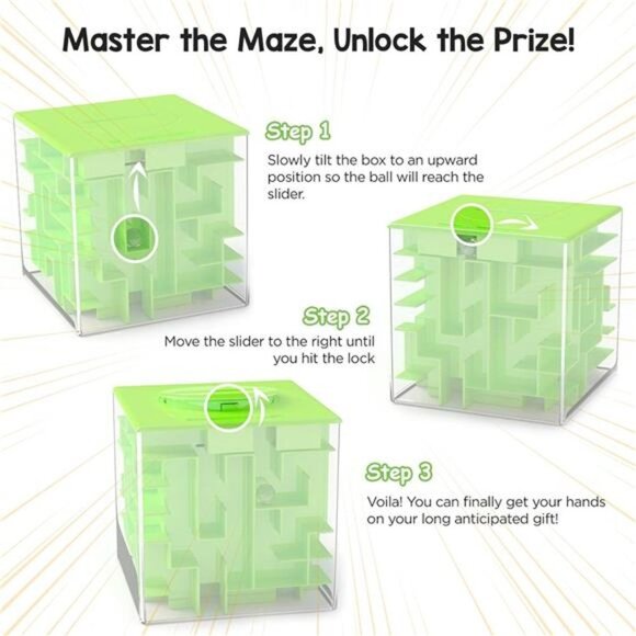 Money Gift Boxes for Cash, Money Puzzle Box for Cash Gift, Money Gift Holder - Picture 3 of 6